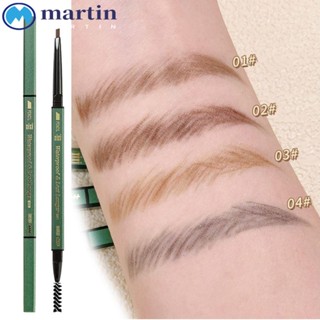 Martin ปากกาเขียนคิ้ว หมุนอัตโนมัติ กันน้ํา พร้อมแปรง สีดํา