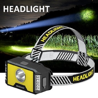 New COB Lighting Headlight USB Rechargeable Outdoor Fishing Camping Headlamp