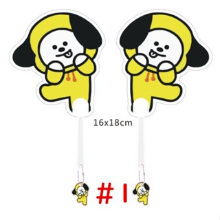 KPOP BTS BT21 Fan Cute Mini Hand-held Lovely Cartoon Fan Clearance sale