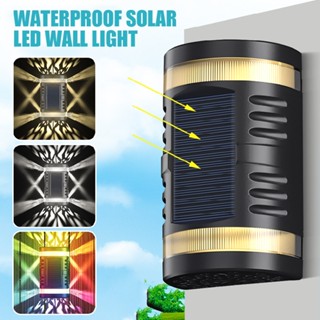 New Waterproof Solar LED Wall Light Dusk to Dawn Wall Lamp Outdoor Garden Yard