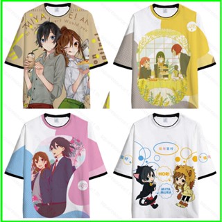 Sqt Horimiya: เสื้อยืดแขนสั้น พิมพ์ลายอนิเมะ The Missing Pieces Hori Kyouko Izumi 3D พลัสไซซ์ สําหรับทุกเพศ