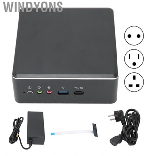 Windyons Mini PC   Dual Output 2.4GHz To 3.3GHz with SATA Cable Power Adapter Plug for Game Windows 10