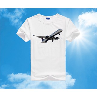 เสื้อยืด ลายเครื่องบิน Delta Boeing 757-200 S M L XL XXL สีขาว ฟ้า ดํา           