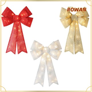 Rowans ริบบิ้นโบว์คริสต์มาส สีทอง สีเงิน สีแดง สําหรับแขวนตกแต่งผนัง