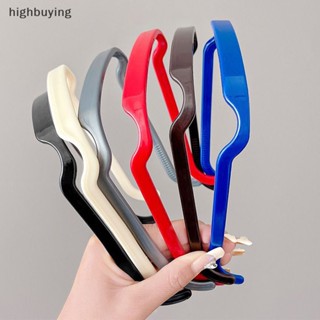 [highbuying] ที่คาดผมพลาสติก แบบหนา ขนาดกลาง ซ่อนได้ สําหรับผู้ชาย และผู้หญิง 1 2 ชิ้น