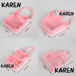 Karen กล่องเก็บเครื่องประดับ ต่างหู สร้อยคอ พลาสติก แฮนด์เมด DIY สําหรับเด็ก