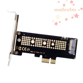 Malcolm M. อะแดปเตอร์การ์ดขยาย 2 NVME เป็น PCI-E เป็น PCI-E Black M.2 Pcie 2230-2280