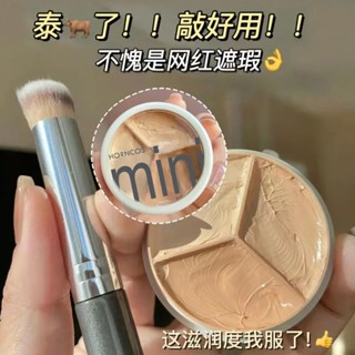 Tricolor concealer to cover lacrimal groove, dark circles, pimples, facial freckles, artifacts, liquid plates, dry skin, powder