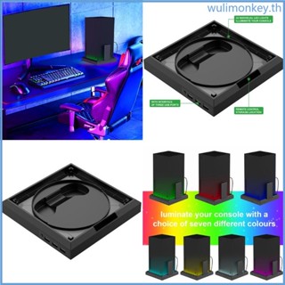 Wu อุปกรณ์เสริมเกม ฐานขาตั้งคอนโซล พร้อมไฟ Led RGB พอร์ต USB สําหรับ XBoxSeries X S