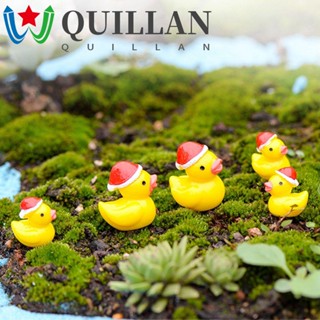 Quillan ตุ๊กตาเป็ดน้อย สีเหลือง เรซิ่น ทนทาน สําหรับตกแต่งคริสต์มาส