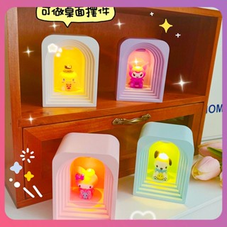 Creative Sanrio Nightlight Creative Graduation Gift Kuromi Melody ตกแต่งห้อง Desktop Angel Ornaments ของเล่นเด็ก Nightlight For Girl Gift [COD]