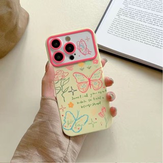 เคสมือถือ แบบนิ่ม ลายผีเสื้อ สําหรับ Apple 14 Pro Max Iphone 13 Pro 12 11 7p YV1I