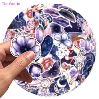 Thevantin สติกเกอร์ ลายแม่มด ไพ่ทาโรต์ โกธิค แม่มด สไตล์โบโฮ DIY สําหรับตกแต่งสมุด โทรศัพท์มือถือ แล็ปท็อป 50 ชิ้น