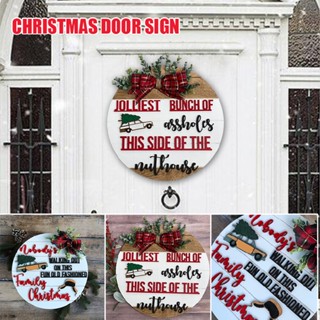 New 1pc Christmas Themed House Door Sign Decorations Yard Christmas Decorations