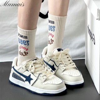 Mumais Casual shoes new Hong Kong style ins star design super fire versatile student leisure sports moral training shoes