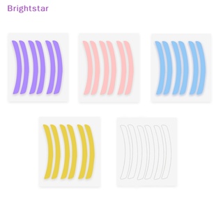 Brightstar แผ่นซิลิโคน ริบบิ้น สําหรับต่อขนตา ใช้ซ้ําได้ 6 คู่