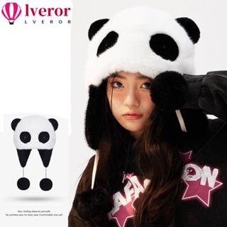 Lveror หมวกบักเก็ต ผ้ากํามะหยี่ขนนิ่ม หนา ป้องกันหู กันลม ลายการ์ตูน แฟชั่นฤดูใบไม้ร่วง ฤดูหนาว สําหรับผู้หญิง