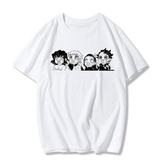 Summer Gothic Punk T-Shirt Women Nezuko Cute Sketch Girls Tops Demon Slayer Kimetsu No Yaiba Tops Harajuku Loose Te_03