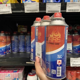 Gas แก๊สกระป๋อง MAX FIRE Butane Gas 230 กรัม แพ็ค 3 กระป๋อง (0054) แม็กซ์ไฟร์ maxfire