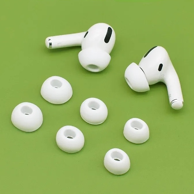 ปลั๊กหูฟังบลูทูธ ซิลิโคน สีขาว 4 ขนาด คุณภาพสูง แบบเปลี่ยน สําหรับ AirPod Pro 1/2 Generation 1 คู่