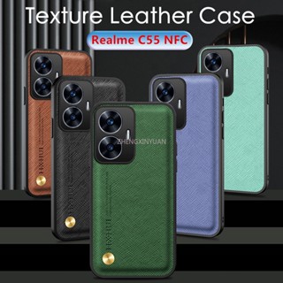 เคสหนัง ฝาพับแม่เหล็ก ป้องกันกล้อง สําหรับ Realme C55 2023 RealmeC55 C 55