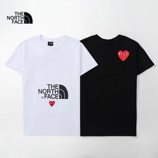 CIเสื้อยืดแขนสั้นลําลอง คอกลม ผ้าฝ้ายแท้ พิมพ์ลาย The north face love สําหรับผู้ชาย 2023