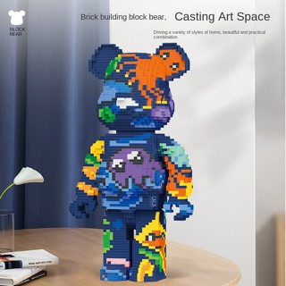 ของเล่นตัวต่อเลโก้ รูปหมี Bearbrick Love Bear Tide Play Nano Blocks เข้ากันได้กับเลโก้