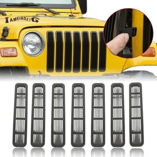 กระจังหน้ารังผึ้ง 7 ชิ้น สําหรับ Jeep Wrangler TJ &amp; Unlimited 1997-2006