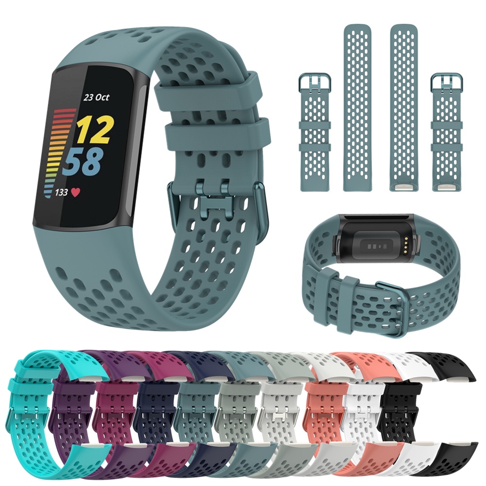 ซิลิโคนอ ่ อนนุ ่ มสายนาฬิกาสําหรับ FitBit Charge 5 6 สมาร ์ ทนาฬิกาสายรัดข ้ อมือสร ้ อยข ้ อมือเปลี ่ ยน Blet สําหรับ FitBit Charge 5 สายนาฬิกา