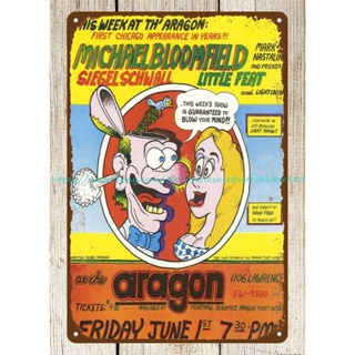 โปสเตอร์โลหะดีบุก ลาย Michael Bloomfield Aragon Concert 1973 สําหรับผู้ชาย