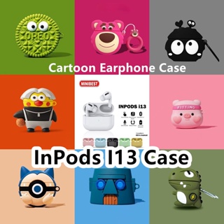 【พร้อมส่ง】เคสหูฟัง แบบนิ่ม ลายการ์ตูนหมี สีชมพู สําหรับ InPods i13 i13