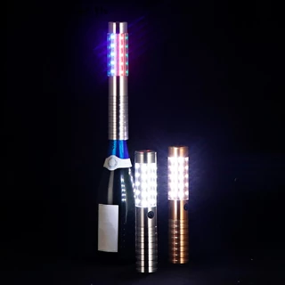 Goldensilver ไฟฉาย LED สีเงิน สําหรับขวดแชมเปญ VIP TH