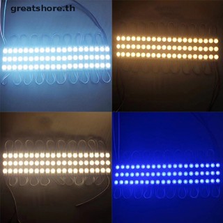 Greatshore โมดูลไฟ LED 3 ดวง DC12V SMD IP67 2835 กันน้ํา สีขาว แดง เขียว ฟ้า สําหรับตกแต่ง 20 ชิ้น