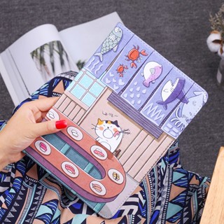 เคสแท็บเล็ตหนัง PU แบบฝาพับ ลายการ์ตูนน่ารัก พร้อมช่องใส่บัตร ตั้งได้ สําหรับ Huawei MatePad Pro 11 SE 10.4 M6 Pro 10.8 Honor Pad X8 10.1 T10 T10S C5e 10.1