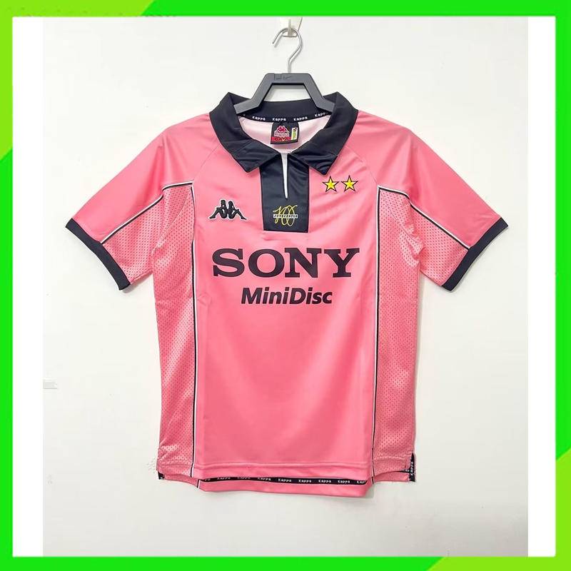 เสื้อยืด ลายทีมชาติฟุตบอล Juventus Gaopin 1997 1998 season ชุดเยือน สไตล์เรโทร