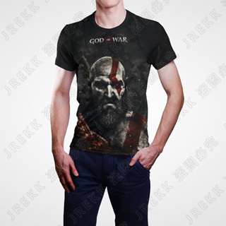 เสื้อยืดแขนสั้นลําลอง พิมพ์ลายการ์ตูนอนิเมะ God of War 3 มิติ แฟชั่นฤดูร้อน สําหรับผู้ชาย และผู้หญิง