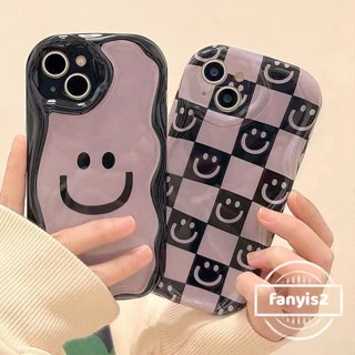 เคสโทรศัพท์มือถือ TPU แบบนิ่ม ลายการ์ตูนหน้ายิ้ม สําหรับ iPhone 15 11 14 Pro 13 12 Pro Max 14 Plus X XR Xs Max 8 7 6 6s Plus SE 2020