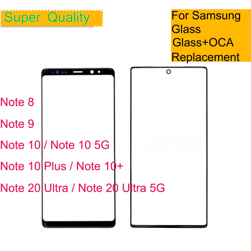อะไหล่หน้าจอสัมผัส LCD เลนส์กระจก Note 8 แบบเปลี่ยน สําหรับ Samsung Galaxy Note 9 Note 10 Plus 20 Ultra
