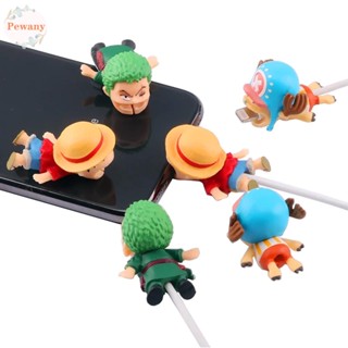 Pewany อุปกรณ์ถนอมสายชาร์จ Usb ลายการ์ตูนลิง D Luffy Winder Chompers สําหรับจัดเก็บสายเคเบิ้ล โทรศัพท์มือถือ