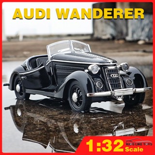 Klt 1:32 Audi Wanderer W25K Roadster โมเดลรถอัลลอย ของเล่นสําหรับเด็กผู้ชาย รถของเล่น Diecast โลหะดึงกลับ รถเก็บสะสม ของขวัญ