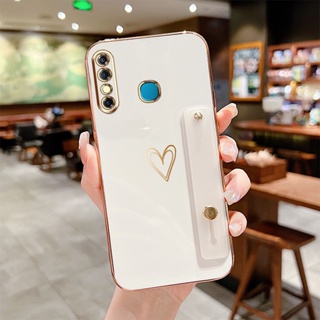 เคสโทรศัพท์มือถือซิลิโคน กันกระแทก ลายหัวใจ หรูหรา สําหรับ Infinix Hot 8 Pro X650 X650C