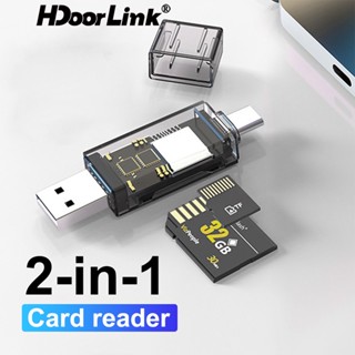 Hdoolink OTG อะแดปเตอร์การ์ดรีดเดอร์ USB เป็น SD Micro SD TF สําหรับ PC แล็ปท็อป