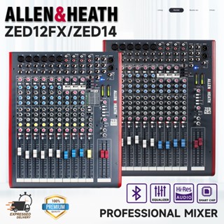 ALLEN&amp;HEATH ZED-12FX ZED14   เครื่องผสมสัญญาณเสียงมืออาชีพ, 6 ช่องสัญญาณโมโน 3 ，ช่องสเตอริโอ, ด้วย EQ 2 แบนด์และอินพุตสำ