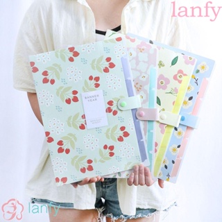 Lanfy ถุงกระดาษ PVC ขนาด A4 4 สี สําหรับใส่เอกสาร เครื่องเขียน โรงเรียน สํานักงาน