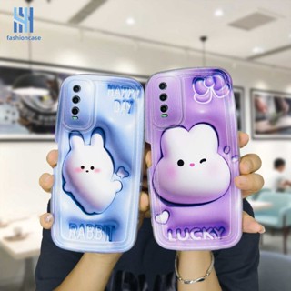 เคสโทรศัพท์มือถือแบบนิ่ม TPU กันกระแทก ลายกระต่ายนําโชค สําหรับ VIVO Y22 Y22S Y35 Y21 2021 Y12S Y12 Y20 Y15S Y15C Y91C Y16 Y21A Y21E Y21G Y21T