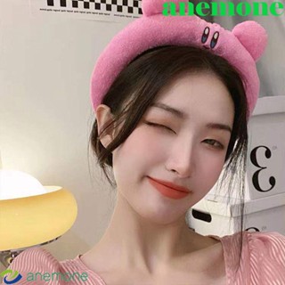 ANEMONE Retro Korean Style Headwear Sweet Female Hairbands Kirby Headband Winter Headband Plush Headband Wash Face Cute Sponge Thick Wide Hair Hoop/Multicolor