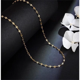 สร้อยคอโซ่ เหล็กไทเทเนียม ชุบทอง 18K หรูหรา diy