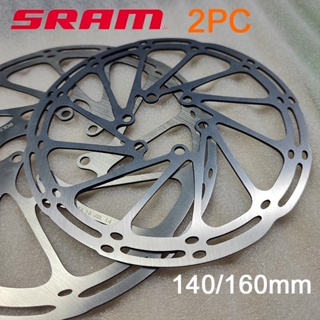 2PC SRAM ใบพัดเบรกดิสก์จักรยาน 140 มม. 160 มม. ใบพัดกลาง Sram ผ้าเบรคโบลต์ 160 มม. MTB เบรกเบรกใบโรเตอร์