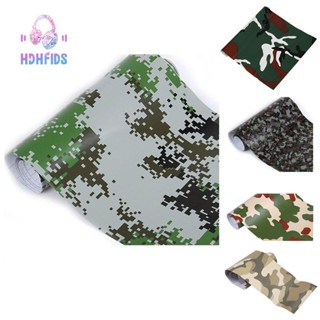 สติกเกอร์ไวนิล PVC ลายพราง CAMO Woodland คาร์บอนไฟเบอร์ สําหรับติดตกแต่งรถยนต์ รถจักรยานยนต์ 1 ม้วน