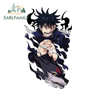 Earlfamily สติกเกอร์ไวนิล ลาย Jujutsu Kaisen ขนาด 13 ซม. x 7.6 ซม. สําหรับตกแต่งหน้าต่างรถยนต์ แล็ปท็อป รถจักรยานยนต์